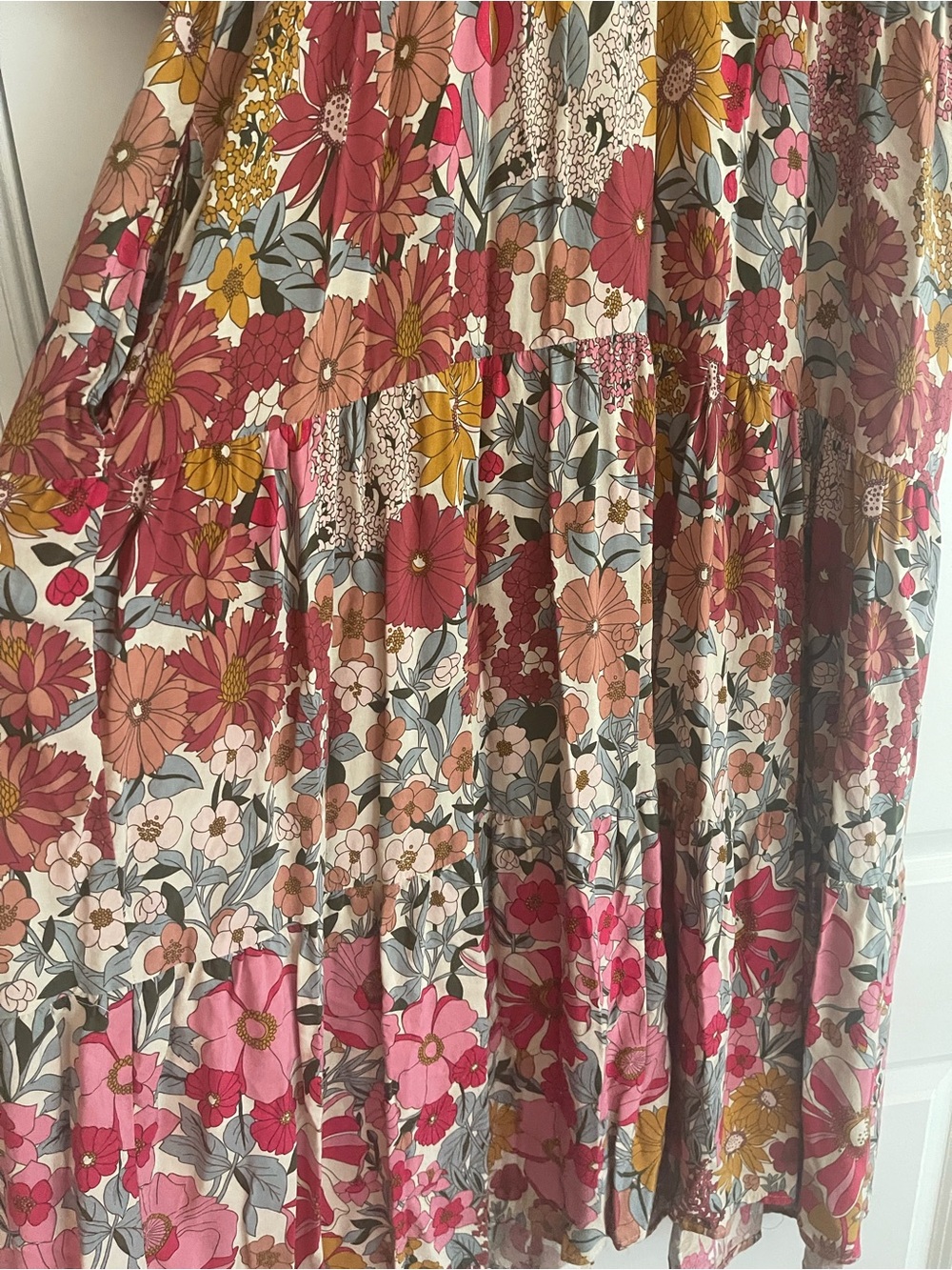 NATURAL LIFE Floral Maxi Dress in Pink and Mustard - Picture 4 of 9